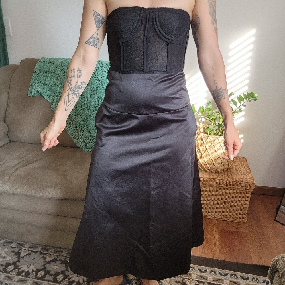 Zara Studio Sweet Revenge Bustier Midi Dress Size Small